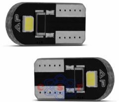L�mpada Autopoli Automotiva T10 Esmagada SEM Cambus 2 Leds Slim 2825 2W 12Volts Kit 2 pe�as