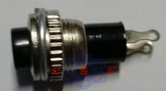 CHAVE push Botton Mini preto sem Trava (NA)Serve para Injetor de Combustiv�l 2 Terminais M316