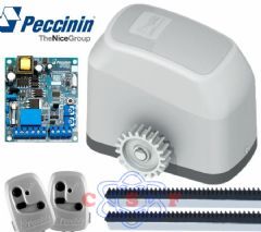 KIT Motor para Porto Eletrnico Deslizante Peccinin Nice DZ FAST Gatter Motor 1/4 220V 60HZ Placa 3050F V2 3 metro