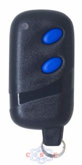 Controle Remoto Transmissor Copiador Mini 2 Bot�es Cinza com Mosquet�o (saw) Port�o PPA Garen Rgc Intelbras etc. Frequ�ncia 433,92