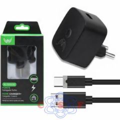 Carregador Celular Altomex Turbo Carga Rapida 3,0A Bivolt Saida USB 5 Volts AL-7070-TY Cabo USB + Tipo C