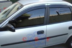 Defletor/Calha Acrlica de Chuva Corsa Hatch Wagon Sedan e Classic 94/2011 Primeira e Segunda Gerao 4 Portas TG Poli 23.004