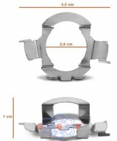 Adaptador Super Led Soquete H7 Audi A3 a7 Jetta 2011 a 2018 Mercedes Bmw 5series T1 ADH7 Kit 2 Peças