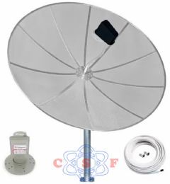 Antena Parablica Elsys 1,70 mts com Lnbf Monoponto + 15 Metros Cabo Coaxial