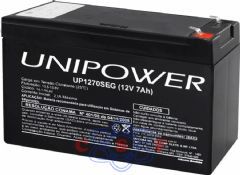 Bateria Selada Recarregvel 12V 7A Unipower para Alarmes e Cerca Eltrica (no Serve para Nobreak)