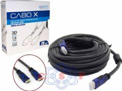 Cabo Hdmi Exbom 20mts Versão 1,4 4K HD 3D com Filtro