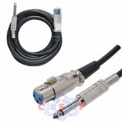 Cabo Microfone 4,6MTS P10 Mono + XLR Cannon Femea LS-942