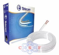 Cabo Paralelo Telecan Branco para Alarme Sensor Magnetico 2x20 AWG Por Metro