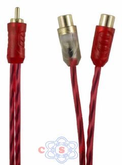 Cabo RCA Y Injetado E-tech 1RCA Macho+2RCA Femea