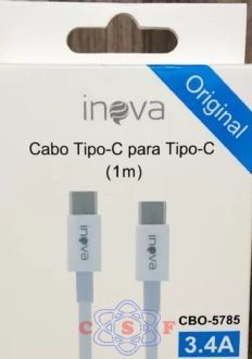 Cabo Tipo C + Tipo C inova para carregador e Transmissão de dados CBO-5786