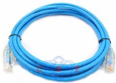 Cabo de Rede Patch Cord CAT5 5 Metros Azul/Preto