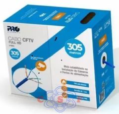 Cabo de Rede Proeletronic Lan Cat 5 Azul CFTV Etc.por Metro