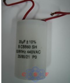 Capacitor VCA P/ Motor Portão 20uf x 250 VAc 50/60HZ
