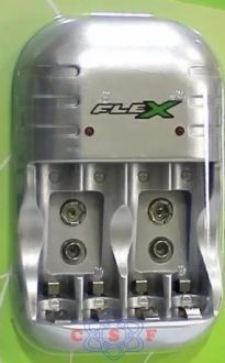 Carregador Flex FX C 03 Pilha AAA e AA + Bateria 9V Recarregvel