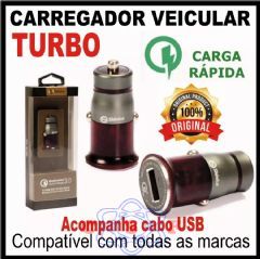 Carregador Veicular Turbo 3.0A com Cabo Micro USB V8 SH 304Q Shinka