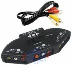 Chave Seletora para A/V com 3 entradas e 1 saída A/V seletor Azul