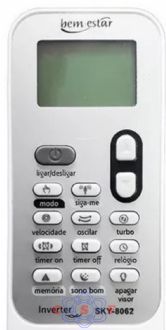 Controle Remoto AR Condicionado Consul Inverter Bem Estar SKY-8062