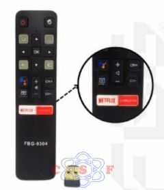 Controle Remoto FBG 9304 Smart Netflix Globoplay Compatível Com Tcl Bluetooh