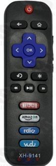 Controle Remoto TV TCL Smart Roku Netflix Amazon Radio XH 9141