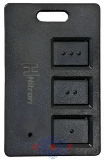 Controle Remoto Transmissor Hiltron 3 Botões Preto Cod Learning Portão PPA Garen Rgc Intelbras etc. Frequência 433,92