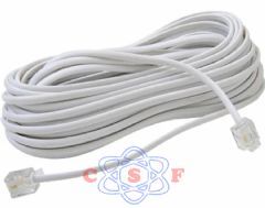 Extensão Telefone 10 Metros Branco 4vias RJ11