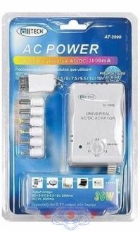 Fonte Universal Alltech 3 Ampres AT-3000 Universal Bivolt Sada Ajustvel Multi Plugs 4,5v 5v 7,5v 9,5v 12v 15v
