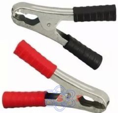 Garra Jacaré Grande para Bateria 100 Amperes Kit 2 Peças