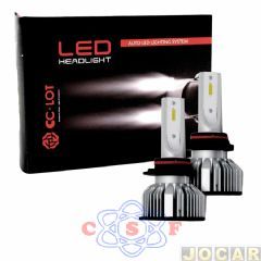 Kit Lmpada Farol Led R8 CC-LOT H4 com Canceler 35W 12V/24V 6500K 6000 Lumens