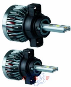 Kit Lâmpada Farol Led R8 CREE HB4 50W 12V a 24V 6000 Lumens 6500K com Canceler