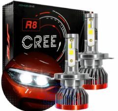 Kit Lâmpada Farol Led R8 Cree H4 com Canceler 50W 12Volts 6500K 6000 Lumens