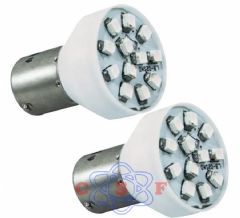 Lâmpada Autopoli Super Led Branco 12V 21/5W 1034 2 Polo Kit 2Peças