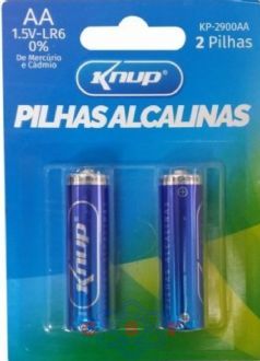 Pilha Alcalina AA Knup KP 2900 AA 1,5V Blister com 2 ps