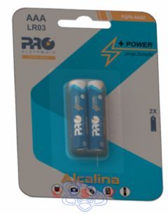 Pilha Alcalina Palito AAA Proeletronic AAA (LR03)1,5V Blister com 2 Pilhas