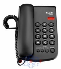Telefone Elgin Preto TCF 2000 com Fio Mesa