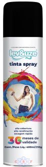 Tinta Spray LEV&USE Preto Fosco 400 ml Peso Liquido 210 Gramas
