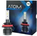 Kit Lmpada Farol Led R8 Atom M7 H4 3700 Lumens 6000K