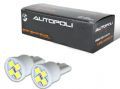 Lmpada Autopoli Automotiva T10 Esmagada 4 Leds Frontal sem Cambus AP 1502 1,8W 12Volts Branca Kit Duas ps