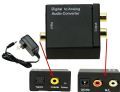 Conversor de Áudio Digital Knup (Toslink/Óptico ou Coaxial) para Analógico (RCA L/R)