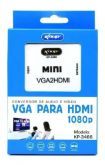 Converter Conversor Knup VGA para HDMI com AUDIO Aufio LR