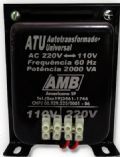Transformador de Voltagem Auto Trafo AMB ATU 2000 VA entra 127V sai 220V 220V para 127V
