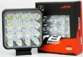 Farol Milha Auxiliar Mini Quadrado 16 Leds 48 Watts JHOFAMINI 48WQ 10 a 30 Volts DC 6000k Kit 2 peas