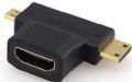 Adaptador Hdmi Femea Para Mini e Micro Hdmi Macho