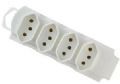 Barra de Tomada Quadupla Mecatool 2P + T 10A / 20A Branco