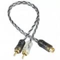 Cabo RCA Y Injetado E-tech 1RCA Femea+2RCA Macho